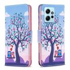 For Xiaomi Redmi Note 12 4G Global Colored Drawing Leather Phone Case(Owl) - 1