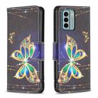 For Nokia G22 Colored Drawing Leather Phone Case(Big Butterfly) - 1
