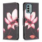 For Nokia G22 Colored Drawing Leather Phone Case(Lotus) - 1