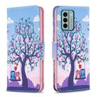 For Nokia G22 Colored Drawing Leather Phone Case(Owl) - 1