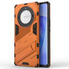 For Honor X9a/X40 5G/Magic5 Lite Punk Armor PC + TPU Phone Case with Holder(Orange) - 1