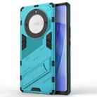 For Honor X9a/X40 5G/Magic5 Lite Punk Armor PC + TPU Phone Case with Holder(Blue) - 1