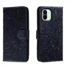 For Xiaomi Redmi A1 Lace Flower Embossing Flip Leather Phone Case(Dark Blue) - 1