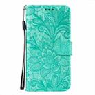 For Xiaomi Redmi K50 Ultra Lace Flower Embossing Flip Leather Phone Case(Green) - 2