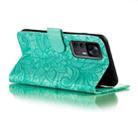 For Xiaomi Redmi K50 Ultra Lace Flower Embossing Flip Leather Phone Case(Green) - 5