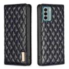 For Nokia G22 Diamond Lattice Magnetic Leather Flip Phone Case(Black) - 1