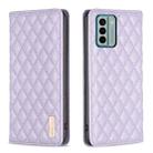 For Nokia G22 Diamond Lattice Magnetic Leather Flip Phone Case(Purple) - 1