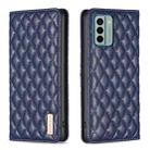 For Nokia G22 Diamond Lattice Magnetic Leather Flip Phone Case(Blue) - 1