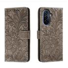 For Huawei Enjoy 50 Lace Flower Embossing Flip Leather Phone Case(Grey) - 1