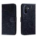 For Huawei Enjoy 50 Lace Flower Embossing Flip Leather Phone Case(Dark Blue) - 1