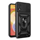 For Motorola Moto E13 4G Sliding Camera Cover Design TPU+PC Phone Case(Black) - 1