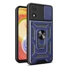 For Motorola Moto E13 4G Sliding Camera Cover Design TPU+PC Phone Case(Blue) - 1