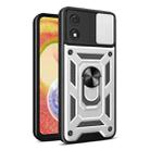 For Motorola Moto E13 4G Sliding Camera Cover Design TPU+PC Phone Case(Silver) - 1