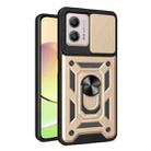 For Motorola Moto G53 / G13 / G23 5G Sliding Camera Cover Design TPU+PC Phone Case(Gold) - 1