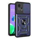 For Motorola Moto G72 Sliding Camera Cover Design TPU+PC Phone Case(Blue) - 1