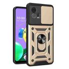 For Motorola Moto G72 Sliding Camera Cover Design TPU+PC Phone Case(Gold) - 1