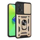 For Motorola Moto G73 5G Sliding Camera Cover Design TPU+PC Phone Case(Gold) - 1