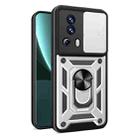 For Xiaomi Civi 2 5G / 13 Lite Sliding Camera Cover Design TPU+PC Phone Case(Silver) - 1