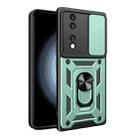 For Honor 70 5G Sliding Camera Cover Design TPU+PC Phone Case(Green) - 1