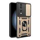 For Honor 70 5G Sliding Camera Cover Design TPU+PC Phone Case(Gold) - 1