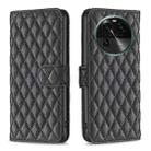 For OPPO Find X6 5G Diamond Lattice Wallet Leather Flip Phone Case(Black) - 1