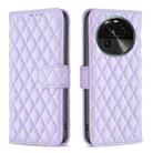 For OPPO Find X6 5G Diamond Lattice Wallet Leather Flip Phone Case(Purple) - 1