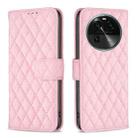 For OPPO Find X6 5G Diamond Lattice Wallet Leather Flip Phone Case(Pink) - 1