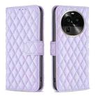 For OPPO Find X6 Pro 5G Diamond Lattice Wallet Leather Flip Phone Case(Purple) - 1