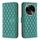 For OPPO Find X6 Pro 5G Diamond Lattice Wallet Leather Flip Phone Case(Green) - 1