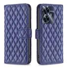 For Realme C55 Diamond Lattice Wallet Leather Flip Phone Case(Blue) - 1