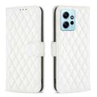 For Xiaomi Redmi Note 12 4G Global Diamond Lattice Wallet Leather Flip Phone Case(White) - 1