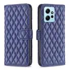 For Xiaomi Redmi Note 12 4G Global Diamond Lattice Wallet Leather Flip Phone Case(Blue) - 1