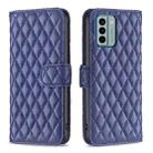 For Nokia G22 Diamond Lattice Wallet Leather Flip Phone Case(Blue) - 1