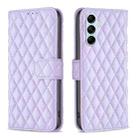 For Samsung Galaxy M14 5G Diamond Lattice Wallet Leather Flip Phone Case(Purple) - 1