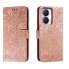 For Honor Play 40 Plus Lace Flower Embossing Flip Leather Phone Case(Rose Gold) - 1