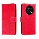 For Honor X30 5G Lace Flower Embossing Flip Leather Phone Case(Red) - 1