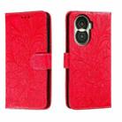 For Honor X40i Lace Flower Embossing Flip Leather Phone Case(Red) - 1