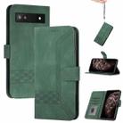 For Google Pixel 6a Cubic Skin Feel Flip Leather Phone Case(Green) - 1