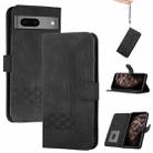 For Google Pixel 7 5G Cubic Skin Feel Flip Leather Phone Case(Black) - 1