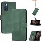 For OPPO Reno6 5G Cubic Skin Feel Flip Leather Phone Case(Green) - 1