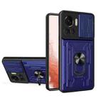 For Motorola Edge 30 Ultra 5G / Moto X30 Pro Sliding Camshield TPU+PC Phone Case with Card Slot(Blue) - 1