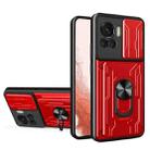 For Motorola Edge 30 Ultra 5G / Moto X30 Pro Sliding Camshield TPU+PC Phone Case with Card Slot(Red) - 1