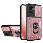 For Motorola Edge 30 Ultra 5G / Moto X30 Pro Sliding Camshield TPU+PC Phone Case with Card Slot(Rose Gold) - 1