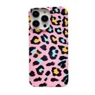 For iPhone 14 Pro Max Pattern PC Shockproof Protective Phone Case(Yellow Leopard Print) - 1