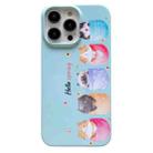 For iPhone 14 Pro Max Pattern PC Shockproof Protective Phone Case(Cat) - 1