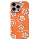 For iPhone 14 Pro Max Pattern PC Shockproof Protective Phone Case(Orange Smile) - 1