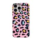 For iPhone 13 Pattern PC Shockproof Protective Phone Case(Yellow Leopard Print) - 1