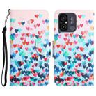 For Xiaomi Redmi 12C Colored Drawing Leather Phone Case(Heart) - 1