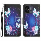 For Xiaomi Redmi 12C Colored Drawing Leather Phone Case(Butterfly) - 1