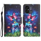 For Xiaomi Redmi 12C Colored Drawing Leather Phone Case(Bottle Butterfly) - 1